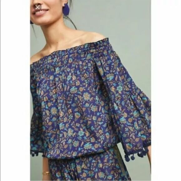 Anthropologie x Raga Pommed Off-The-Shoulder Romper - Picture 3 of 8
